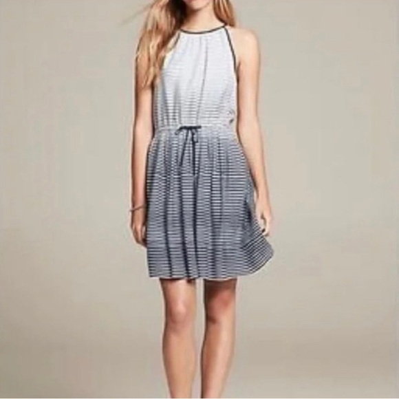 Banana Republic ombré stripe halter dress - Picture 1 of 4
